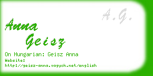 anna geisz business card